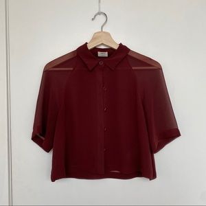 Wilfred Cropped Sheet T-shirt Blouse